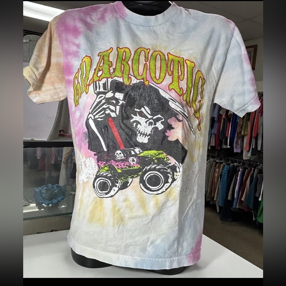GNARCOTIC Street Addict’ Size Medium Shirt Grave Digger Grim Reaper Monster Jam